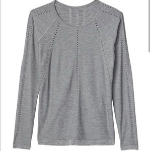 Athleta Foothill Heather Long Sleeve Top